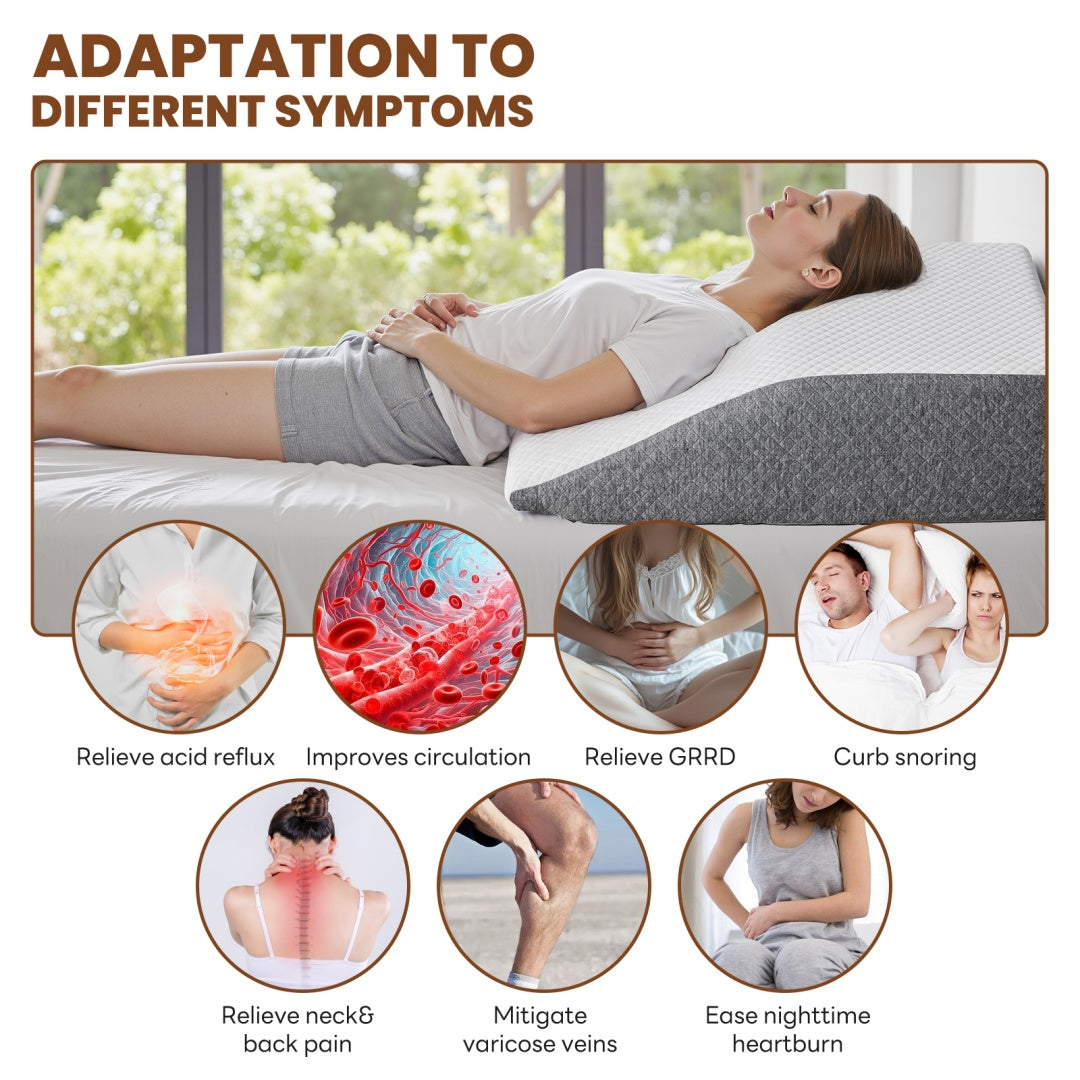 Wedge Pillow, Body Pillow , White& Grey