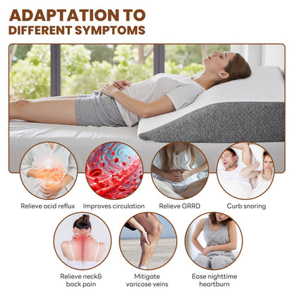 Wedge Pillow, Body Pillow , White& Grey